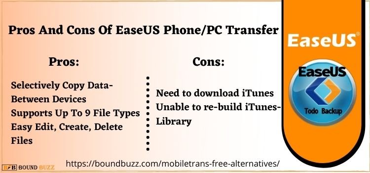 Pros And Cons Of EaseUS PhonePC Transfer