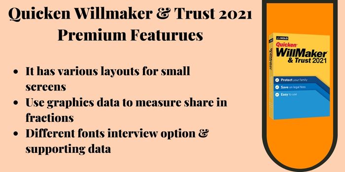 features of Quicken Willmaker & Trust Premium