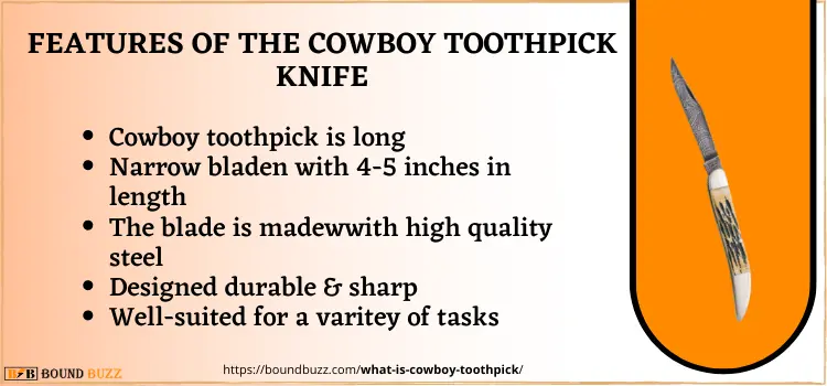 Features Of The Cowboy Toothpick knife